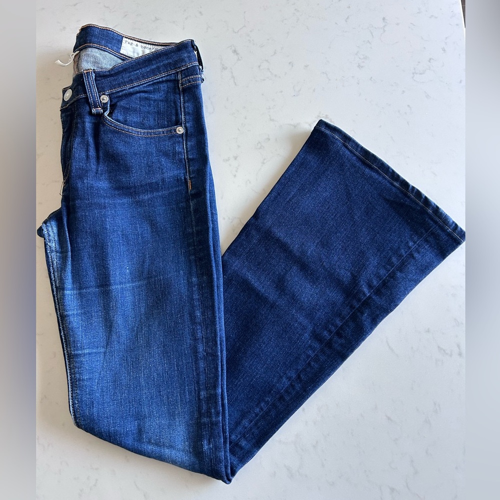 rag & bone Indigo Wide Leg Jeans